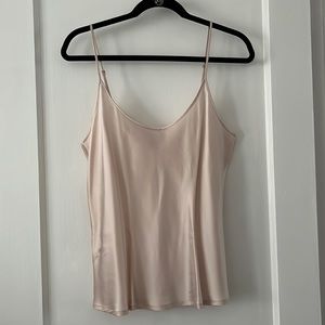 La Perla soft pink silk short PJ Set:  tank and short set